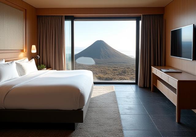 The Crater Suite overlooking the volcano cone